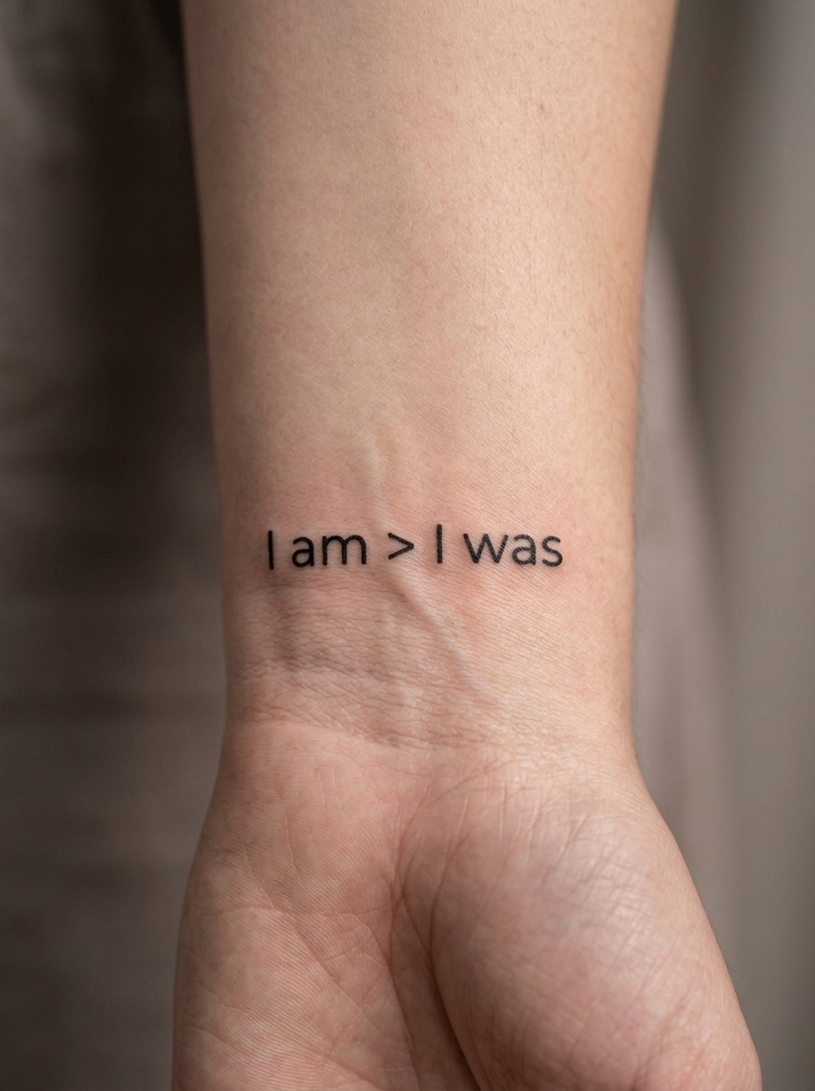 I am > I was | 5.5cm | Yarı Kalıcı Dövme