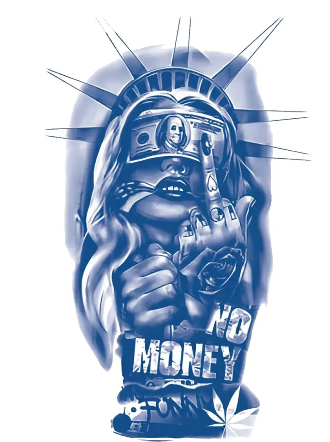 No Money | 8x11cm| Yarı Kalıcı Dövme