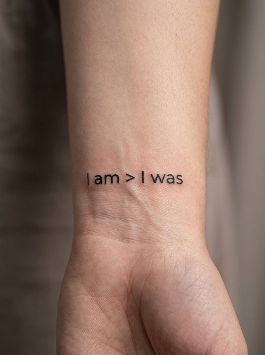 I am > I was | 5.5cm | Yarı Kalıcı Dövme