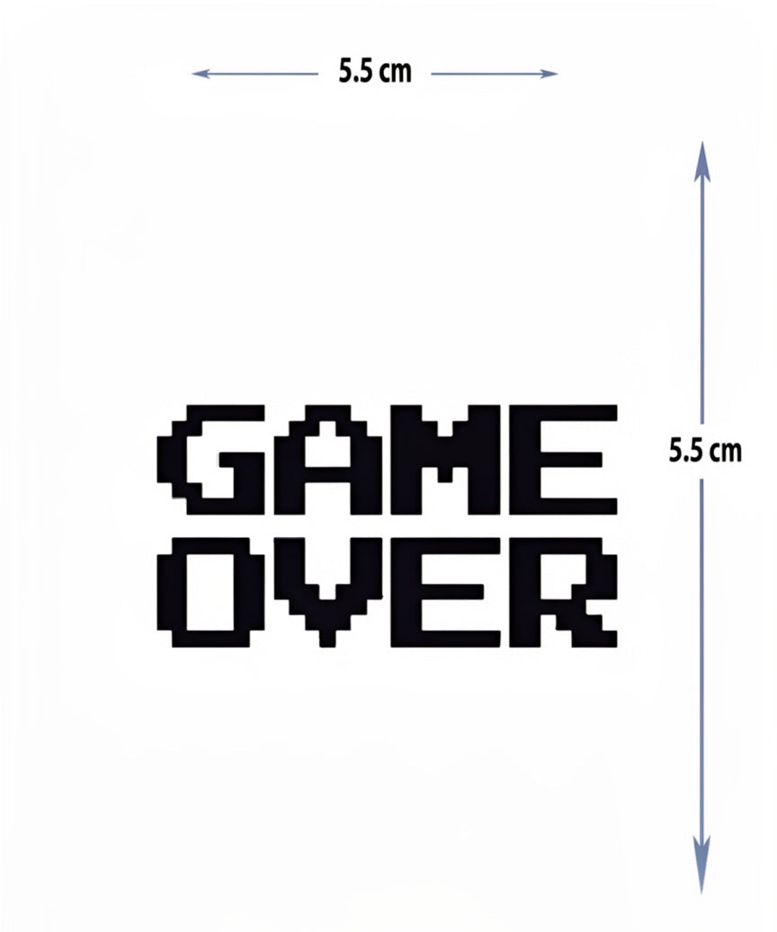 Game Over | 5x5cm| Yarı Kalıcı Dövme