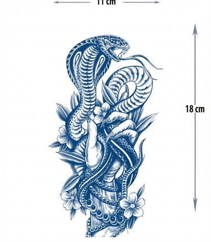 Snake | 11x18cm | Yarı Kalıcı Dövme