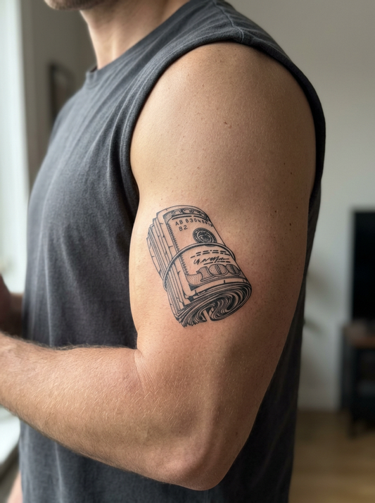 Cash Money | 5x5cm | Yarı Kalıcı Dövme