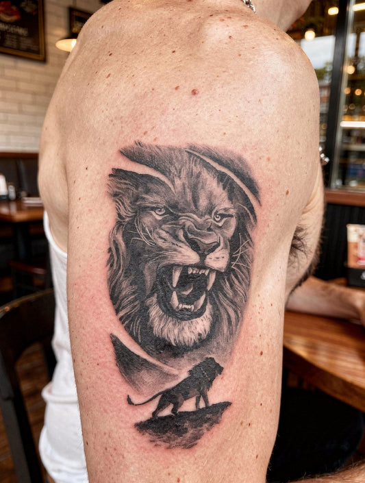 Aslan v2 | 11x18cm| Yarı Kalıcı Dövme