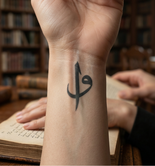 Elif-Vav | 5.5cm | Minimal Yarı Kalıcı Dövme