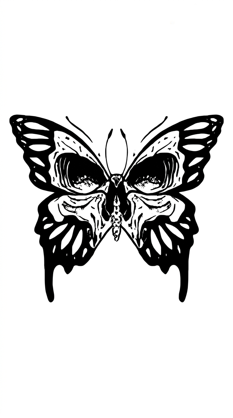 Butterfly | 7x12cm | Yarı Kalıcı Dövme