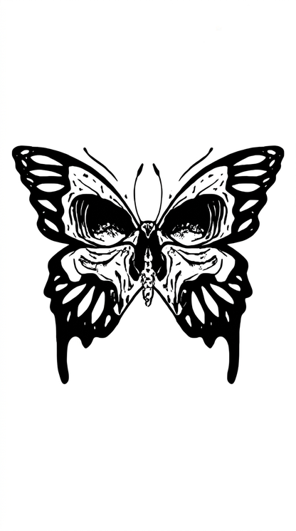 Butterfly | 7x12cm | Yarı Kalıcı Dövme