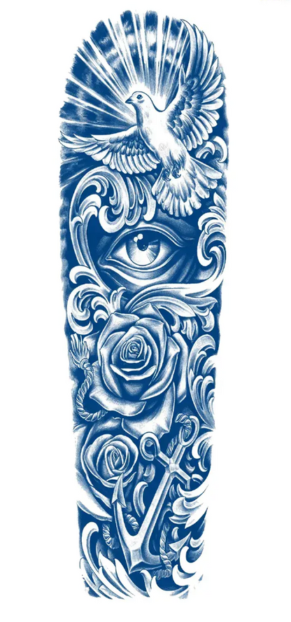 Bird & Rose | Kol Kaplama| Yarı Kalıcı