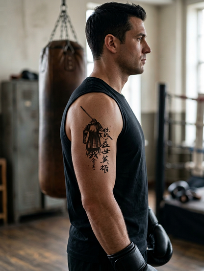 Samuray | Yarı Kalıcı Dövme | 11x18cm