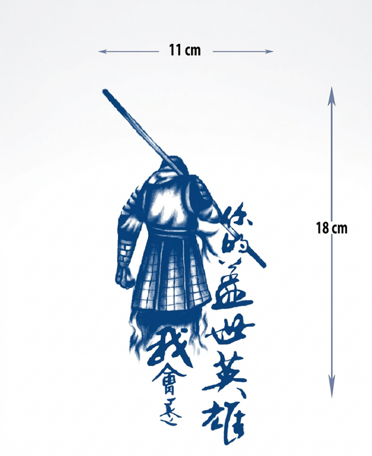 Samuray | Yarı Kalıcı Dövme | 11x18cm