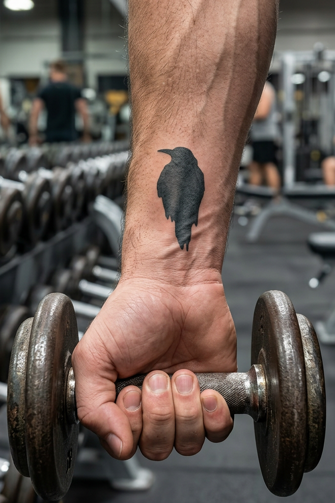 Karga | 5.5cm | Yarı Kalıcı Dövme