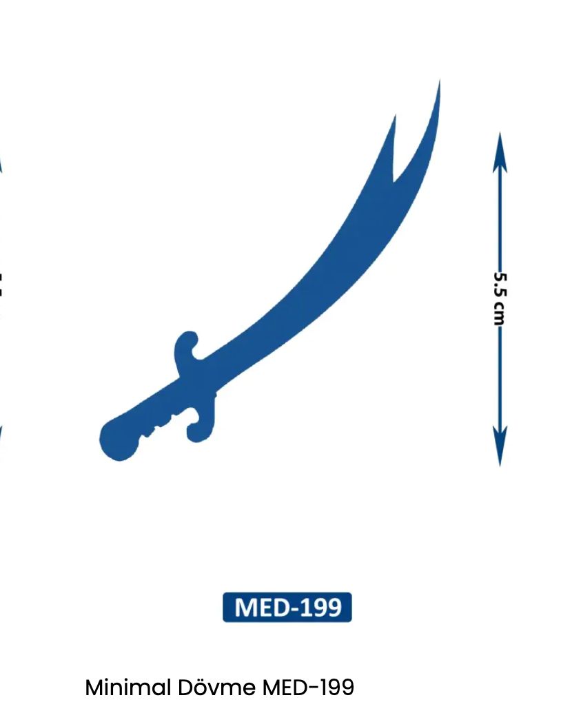 Zülfikar | 5.5cm | Yarı Kalıcı Dövme