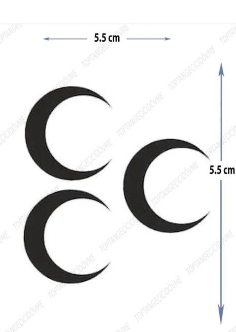 Hilal | 5x5cm| Yarı Kalıcı Dövme