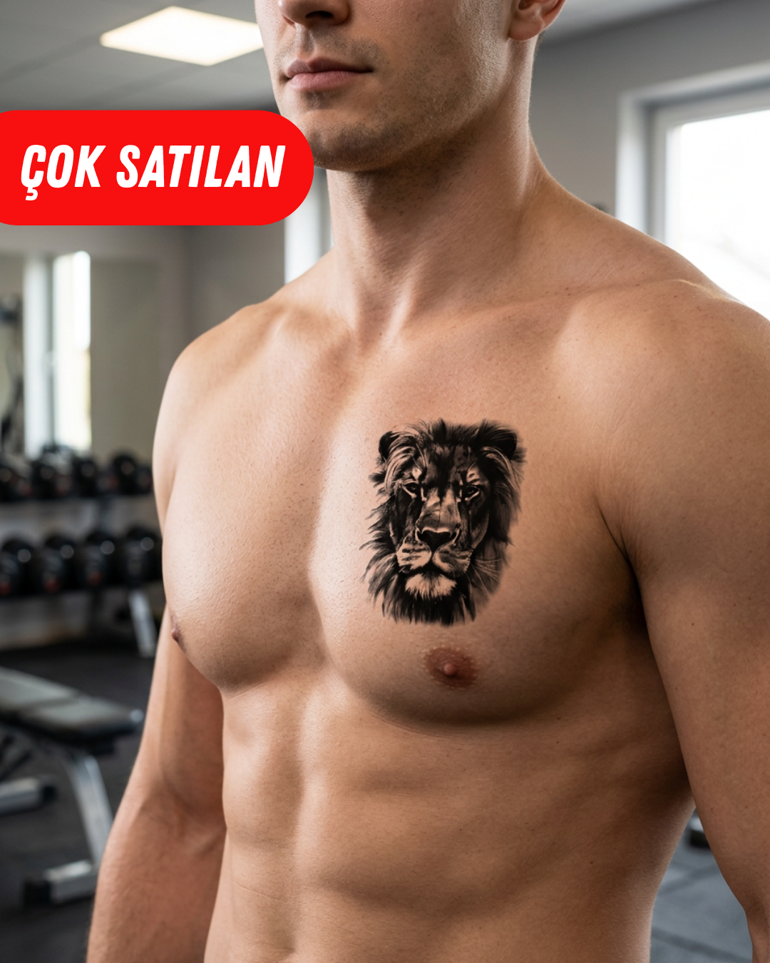 Leon | 11x18cm| Yarı Kalıcı Dövme