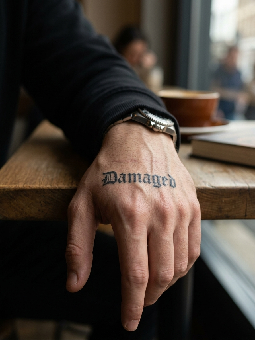 Damaged | 5x3cm| Yarı Kalıcı Dövme