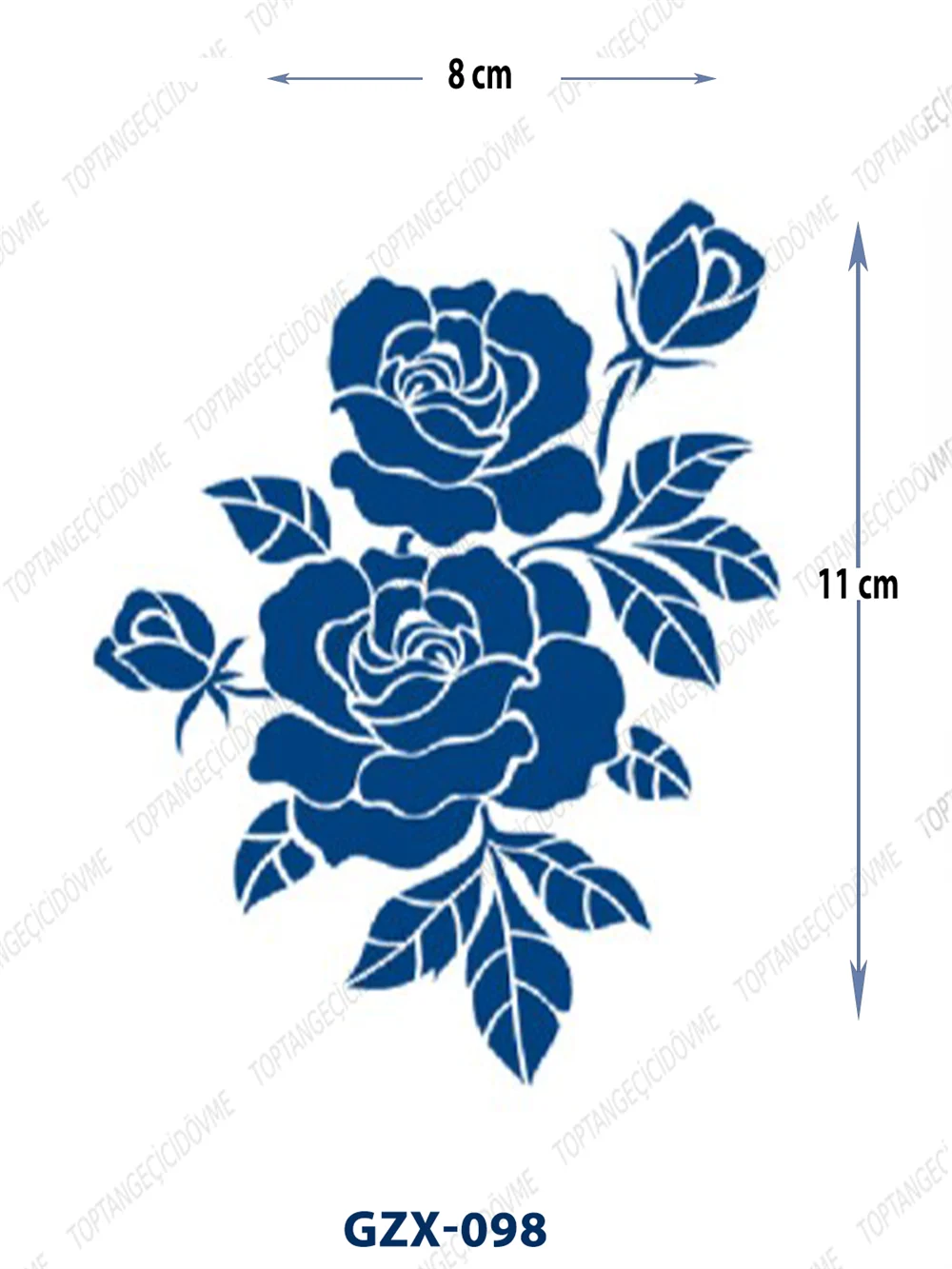 Rose | 8x11 cm| Yarı Kalıcı Dövme
