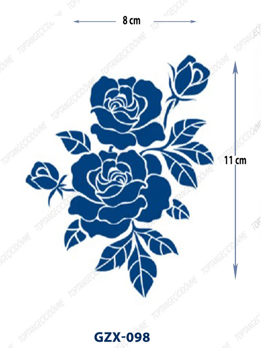 Rose | 8x11 cm| Yarı Kalıcı Dövme