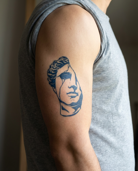 Sessiz Titan | Yarı Kalıcı Dövme | 12*7 cm