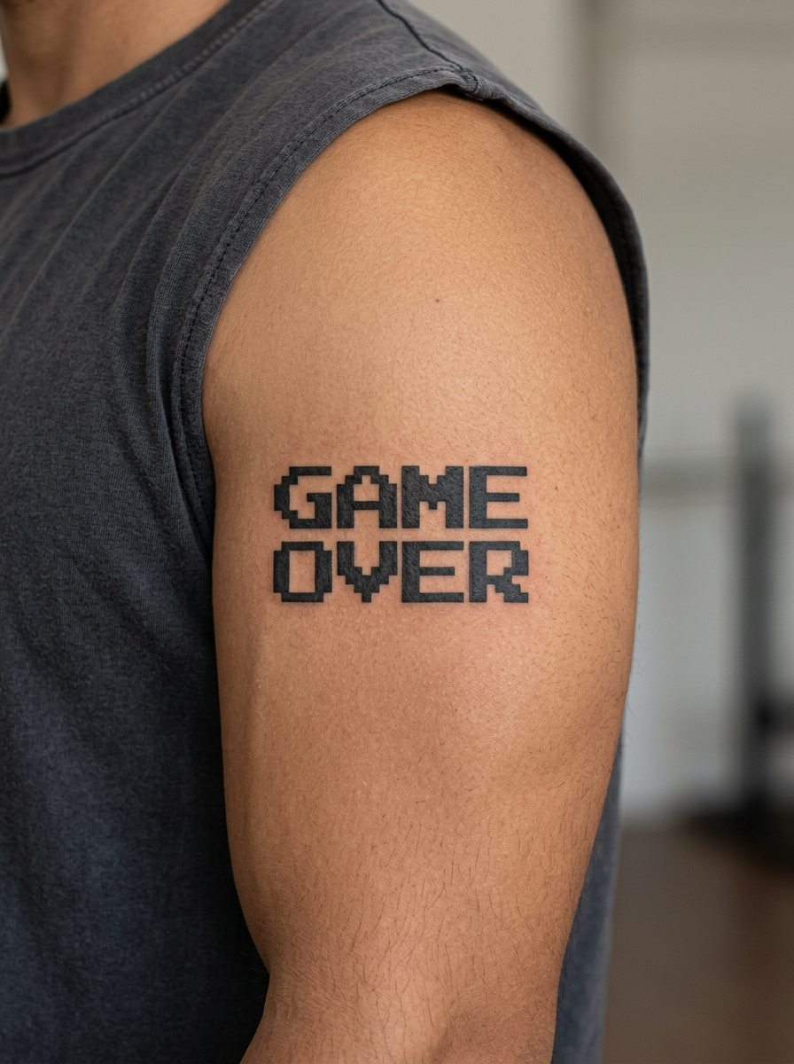 Game Over | 5x5cm| Yarı Kalıcı Dövme