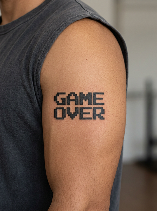 Game Over | 5x5cm| Yarı Kalıcı Dövme